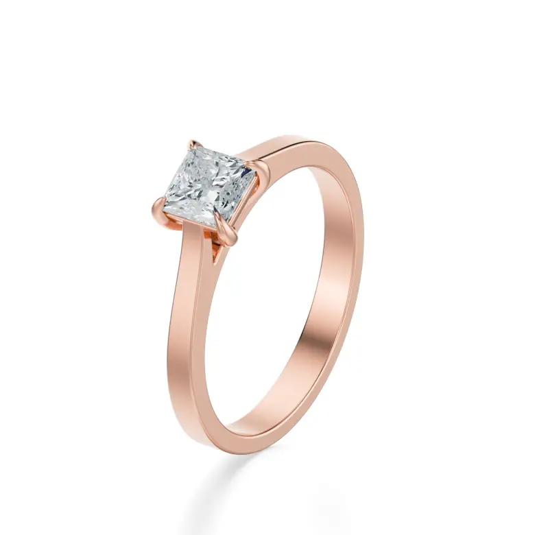 Pierścionek z diamentem różowe złoto AJPZ_006